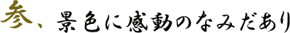 参.景色に感動のなみだあり