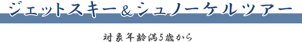 ジェットスキー＆シュノーケルツアー