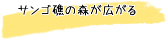 サンゴ礁の森が広がる